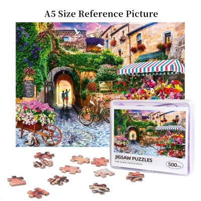 The Flower Market Wooden Jigsaw Puzzle 500 Pieces Educational Toy Painting Art Decor Decompression toys 500pcs