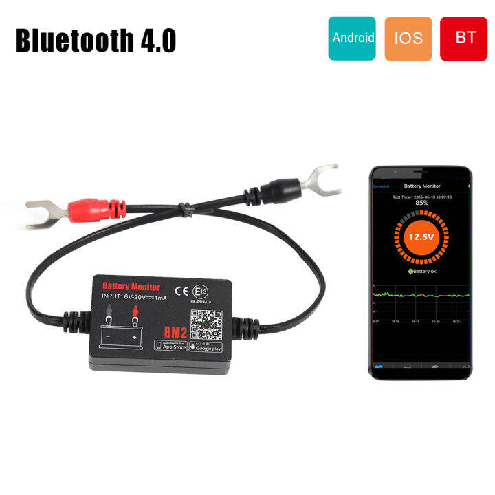 [Genuine] 12V Car BM2 Battery Tester Monitor Bluetooth 4.0 Automotive ...