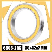 6806-2RS Stainless Bearing 30*42*7 mm ( 1 PC ) ABEC-3 6806 RS Bicycle BB30 Bracket Bottom 30 42 7 Ceramic Balls Bearings Axles  Bearings Seals