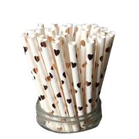 卐☞ 25PCS/Pack Colored Paper Straws Disposable Paper Drinking Straw Festive Party Wedding Supplies Biodegradable Juice Milk Straws