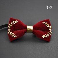 Fashionable mens canary inlaid wedding bow trendy foreign trade banquet necktie in stock high-quality bow tie Boys Clothing