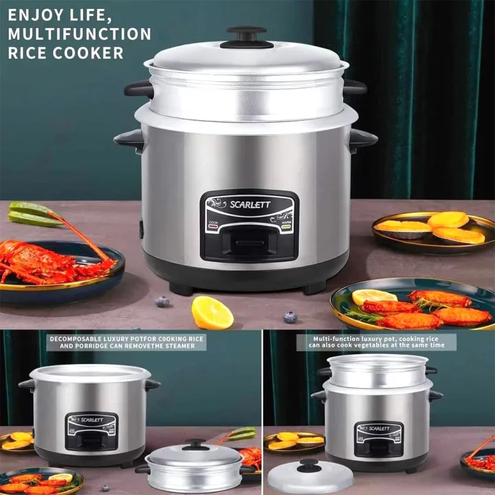 1/1.5L Stainless Steel Automatic Electric Rice Cooker With Steamer Heat Preservation Type