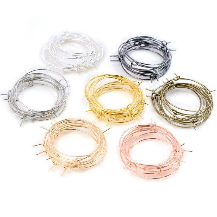 ltata-temperament-50ชิ้น-ล็อต20-25-30-35มม-kc-gold-silver-plated-hoops-ต่างหูวงกลมขนาดใหญ่หู-hoops-ต่างหูสายสำหรับเครื่องประดับ-diy-ทำอุปกรณ์