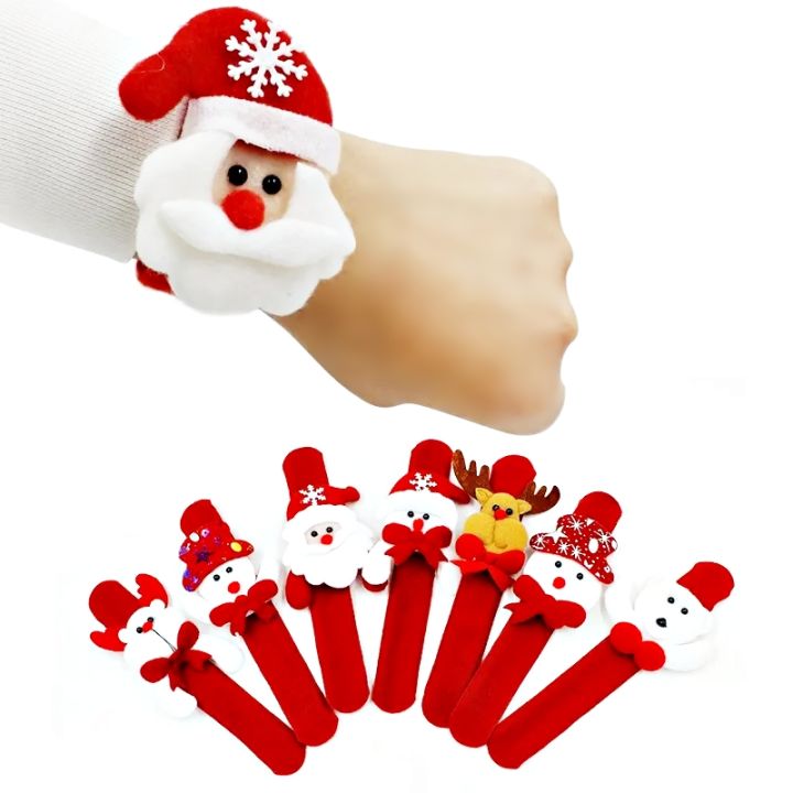 สายรัดข้อมือแม่เหล็กคริสมาส-กำไลข้อมือคริสมาสต์-สายรัดข้อมือ-สร้อยข้อมือคริสมาส-สำหรับของขวัญตามเทศกาล-คละลาย