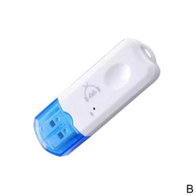 USB AUX บลูทูธได้รับอะแดปเตอร์เสียงแบบไร้สายสเตอริโอพร้อมไมโครโฟนสำหรับ USB รถยนต์เครื่องเล่น MP3เครื่องส่งสัญญาณบลูทูธลำโพง