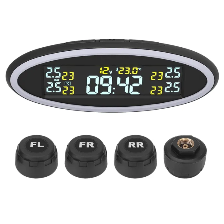 Smart Car TPMS Tyre Pressure Monitoring System with Ambient Lights with