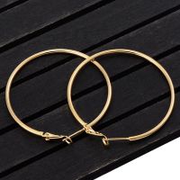 【YP】 40mm 60mm 70mm 80mm Exaggerate Big Hoop Earrings Brincos Round for Jewelry