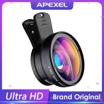 APEXEL Phone Lens kit 0.45x Super Wide Angle &amp; 12.5x Macro Micro Lens HD Camera Lentes for iPhone 6S 7 Xiaomi more cellphones