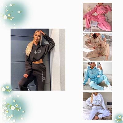 2023 New Drawstring Woman Outfit 2 Piece Sets High Quality Fashion Casual Womens Suit Sports Home Solid Color Women Pants Set