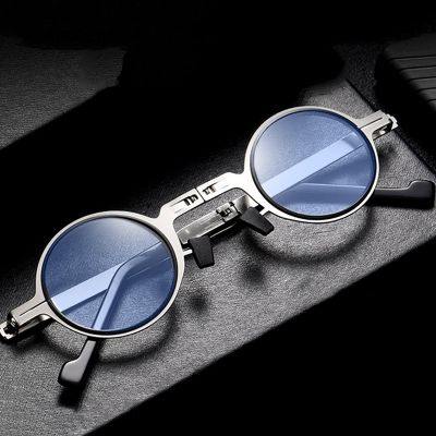 Stylish Cat Eye Round Frame Folding Glasses For Ladies And Portable Anti Blue-Ray Proof Reading Glasses For Men 2.00 2.50