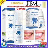 Feiteng makeup customization 【Teeth Whitening Mousse+Teeth Whitening Essence】 LANBENA Toothpaste Dental Oral Hygiene Remove Stains Plaque Teeth Cleaning Tooth White Tool Oral Hygiene Teeth Whitening Essence Tooth Remove