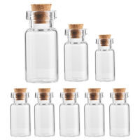 【COD&amp;Ready Stock】10x 2/3/10ml Clear Vials Glass Bottle Blank Empty Wishing Message Bottles Transparent With Cork Stopper Tiny Small