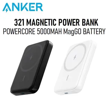 Anker 321 MagGo Battery (PowerCore Magnetic 5K), 5,000mAh Magnetic Wireless  Portable Charger, Compatible with iPhone 14/13/12 Series (Black)