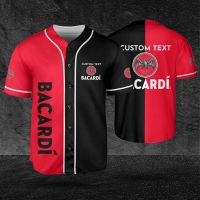 Bacardi 2 Color Custom Text Baseball Jersey Shirt, Bacardi Shirt, Alcohol Baseball Shirt, Haiwaii Shirt, Shirt For Sports, Gift For Him