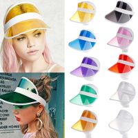 Topi Bucket สำหรับผู้หญิงหมวกแก็ปหมวกกันแดดพลาสติกใสหมวกกันแดดหมวกกันแดดเบสบอลกลางแจ้งหมวกแฟชั่นสำหรับหมวกบังแดดฤดูร้อน