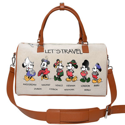 Mouse Outdoor Handbag Hiking Cartoon Cute Canvas Bags Women New Large Capacity Single Shoulder Messenger Bag