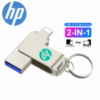 HP ไดร์ฟปากกา USB แฟลช OTG สำหรับ IPhone14/13/12/11/X/8/7/6 Usb Memry Stick 512GB 1TB Lightning/แฟลชไดร์ฟ