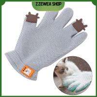 ZZEWEA SHOP ถุงมือขนแมวที่กำจัดขน1ชิ้นหวีแปรงกันกัดวัสดุอุปกรณ์ที่เกี่ยวกับแมวสัตว์เลี้ยงผลัดขนซิลิโคนถุงมือแปรงสุนัข