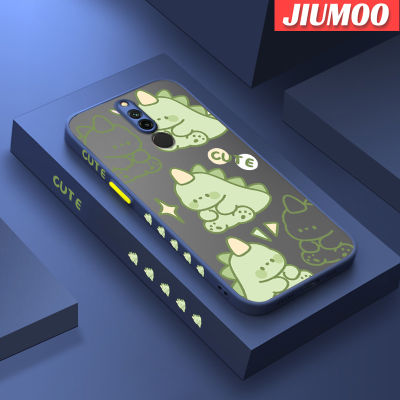 เคส JIUMOO สำหรับ Xiaomi Redmi 8 8A 8A Pro,เคสลายการ์ตูนไดโนเสาร์เนื้อแข็งกันกระแทกลายขอบซิลิโคนเคสนิ่มใส่โทรศัพท์คลุมทั้งหมดเคสป้องกันเลนส์กล้อง