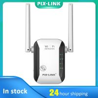 ปลั๊ก UK ปลั๊กไม่มีเสาอากาศ J20 PIXLINK 2.4G เครื่องขยายสัญญาณไร้สาย300Mbps เครือข่าย4G ตัวขยายตัวขยายสัญญา2สายต่อวิทยุในรถ