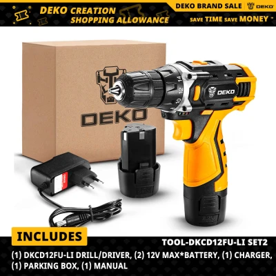 DEKO สว่านไร้สาย Banger 12V SET2,ไขควงไฟฟ้ามาใหม่