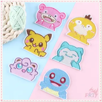 Pokemon Patches for Clothing Cartoon Thermal Stickers for Clothes