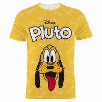 Disney Pluto T-Shirts Goofy Cartoon Anime Dog 3D Print Streetwear Men Women Fashion Oversized T Shirt Kids Boys Girls Tees Tops