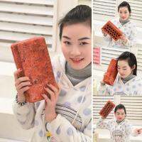 Creative Funny Simulation Brick Wood Block Pillow Office Nap Rest Sponge Cushion