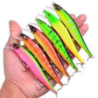 【LZ】✢  1 pçs minnow isca de pesca 12cm/13g 3d olhos artificial crankbait wobbler duro isca baixo poleiro carpa pesca equipamento de natação