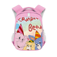 2023 New Rainbow Bear Cute Schoolbag For Children Primary School Student Cartoon Burden Reduction Schoolbag Large-Capacity Backpack Wholesale Hot