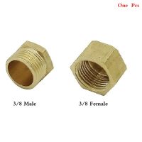 Hollow hex head pipe plugs Copper 3/8" Male Female Thread M/F Brass Pipe Hex Head End Cap Plug Fitting Coupler Connector Adapter Pipe Fittings Accesso