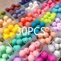 【YF】☁  Lets make 30pcs Silicone Beads 12mm Food Grade Teething Necklace Jewelry Nursing Teeth BPA Baby Teethers