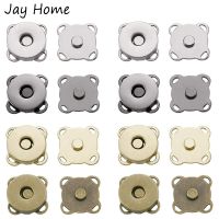 10/8 Sets Magnetic Snap Button Metal Plum Blossom Sew on Button Clasps Fasteners for Purses Handbag Clothes DIY Accessories Haberdashery