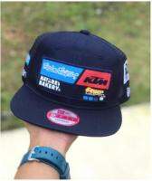 KTM กระทิงแดง Fmf Motorex Snapback ผ้าคลุมด้านบนรถบรรทุกสีฟ้า