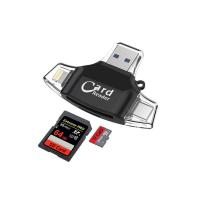 การ์ดรีเดอร์ 4 In 1 Card Reader Interface:Type-C / USB / Lightning / Micro USB Support:SD / Micro SD(TF)