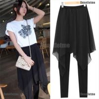 COD DSFERTGERRYYY Donotletme Plus Size Women Chiffon Skirts Long Legging Skirt Pants Thin Material S-5XL