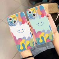 หน้ายิ้มที่มีสีสันเหมาะสำหรับ iPhone 14เคสโทรศัพท์13Promax Anti Xs ผู้ชาย11ซิลิโคน7Plus หญิง12/8Plus แพ็คเต็ม Xr