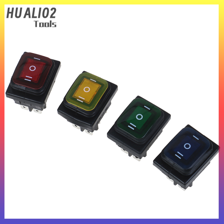 huali02เรืออัตโนมัติกันน้ำ6pin-30a-250v-สวิทช์ไฟ-led-คันโยกสลับ12v-220v-1ชิ้น