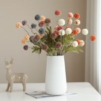 【DT】 hot  Artificial Flowers 5 Head Dandelion False Flower 52cm Small Thorn Ball Hydrangea Simulation Plant For Home Wedding Decor