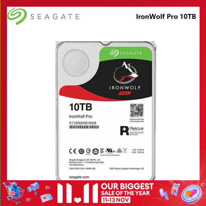 Seagate ST10000NE0008 IronWolf Pro 10 TB 3.5 SATA 256 MB Cache 7200 RPM  Hard Drive