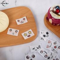 200Pcs/Box Edible Glutinous Rice Paper Steamed Buns Cartoon Stickers Candy Sugar Coated Wrapping Stickers Baking Paper