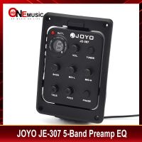 JE-307 JOYO 5-Band Preamp EQ พร้อม Pickup สำหรับกีตาร์โปร่งจูนเนอร์ที่มีสีดำแบบอ่อน