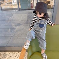 CUTE BABY?พร้อมส่ง?กางเกงยีนส์ เอี๊ยมผ้านุ่ม เเฟชั่นสำหรับเด็ก (587)