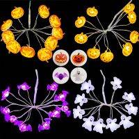 【HOT】┅✉ 1/1.5M Led Strings Pumpkin Bat Lamp Diy Hanging String Lights Decoration Supplies