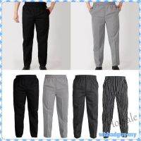 【hot sale】✳ D13 [whbadguy] Cook Trousers Kitchen Catering Polyester Baggy Chef Pants Workwear Uniform 4 Patterns 5 Sizes Optional