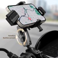 Handlebar Phone Holder For Bicycle 360° Rotation Adjustable Mobile Phone Bracket Smartphone Stand Motorcycle Navigation Mount