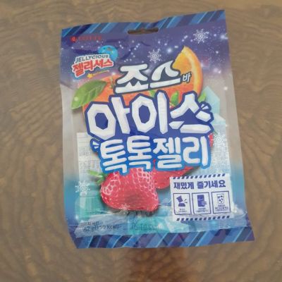 เยลลี่เกาหลีแช่แข็ง รสส้มสตอเบอรี่ เจลลี่เกาหลี jellycious ice toktok 162g