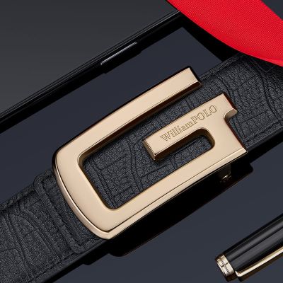 leather belt quality goods the man layer cowhide smooth buckle male waist take lead ✆ஐ