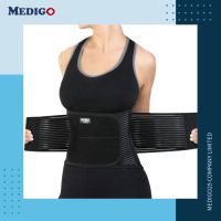 รุ่นใหม่ !!   JINGBA WAIST SUPPORT เข็มขัดพยุงหลัง สีดำ สายรัดเอว บล็อคหลัง มีแถบดามหลัง แกนเหล็ก 2 อัน + แกนสปริง 6 เส้น