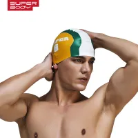 【CW】 water man swimming caps silicone boys  new blue bathing cap male professional waterproof ear SaleTH